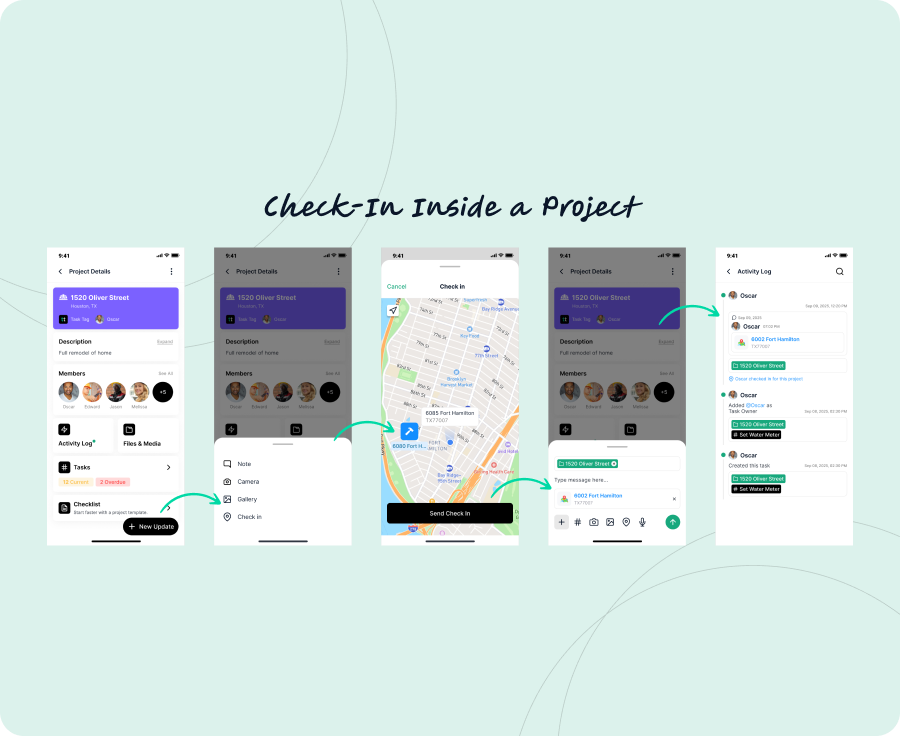 Check-In Inside a Project