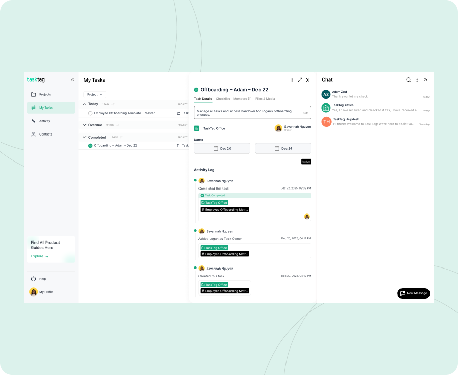 Mark all checklists complete.