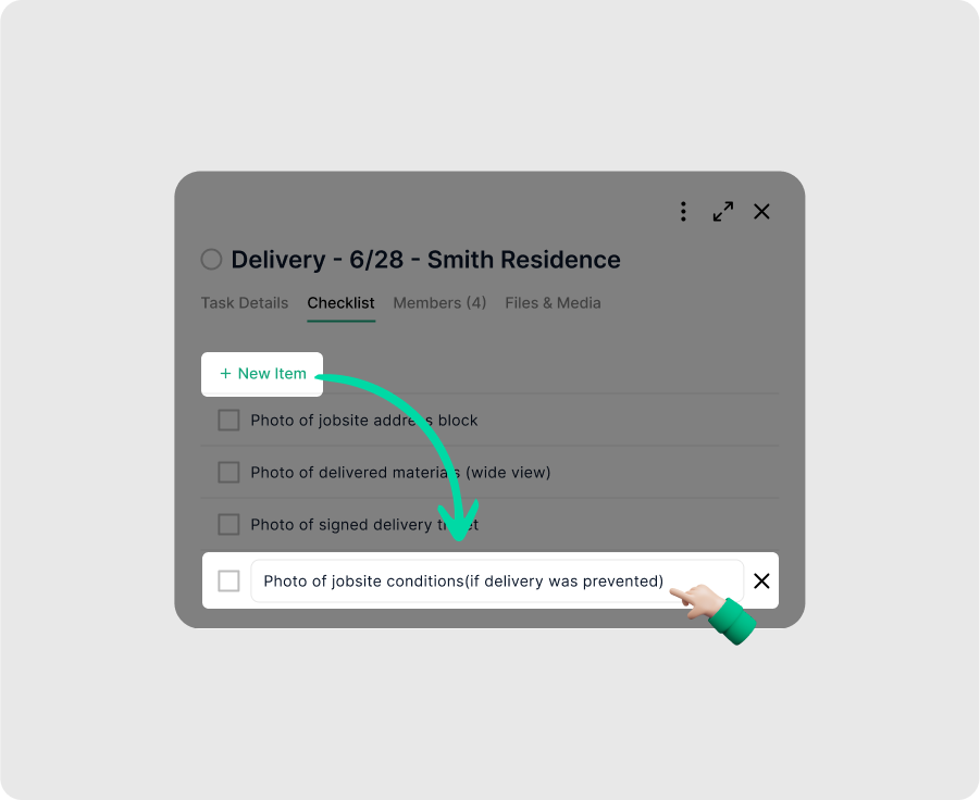 Step 2 - Upload Delivery Photos with Hashtags and Task Context